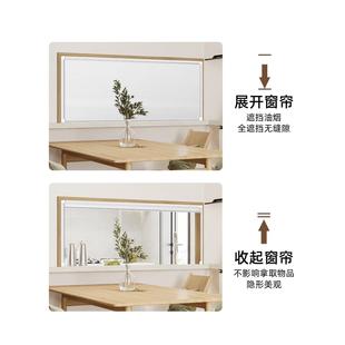 出推餐口遮挡挡板传菜帘口帘餐外ITJ卖窗口拉窗饭店挡饮风子厨房