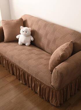 新发款加厚弹力泡纱花沙套全包通泡用懒AYD人纯色沙发提套罩