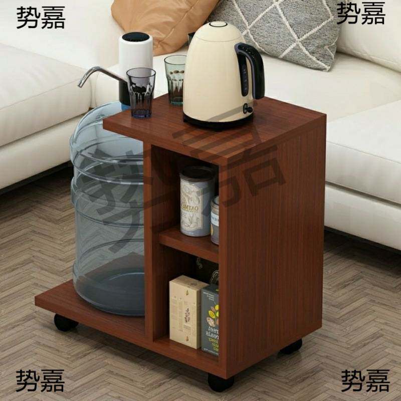 饮水机置物架桶装水架子纯净水桶收纳架落地茶几边几茶水柜一体的