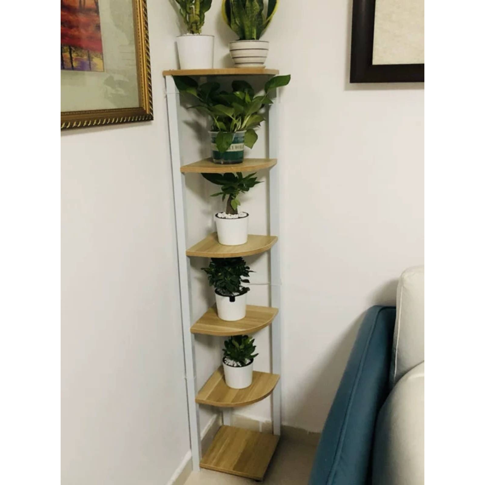 花架墙角三角置物架多层客厅书架转角置物架拐角阳台家用装饰新品