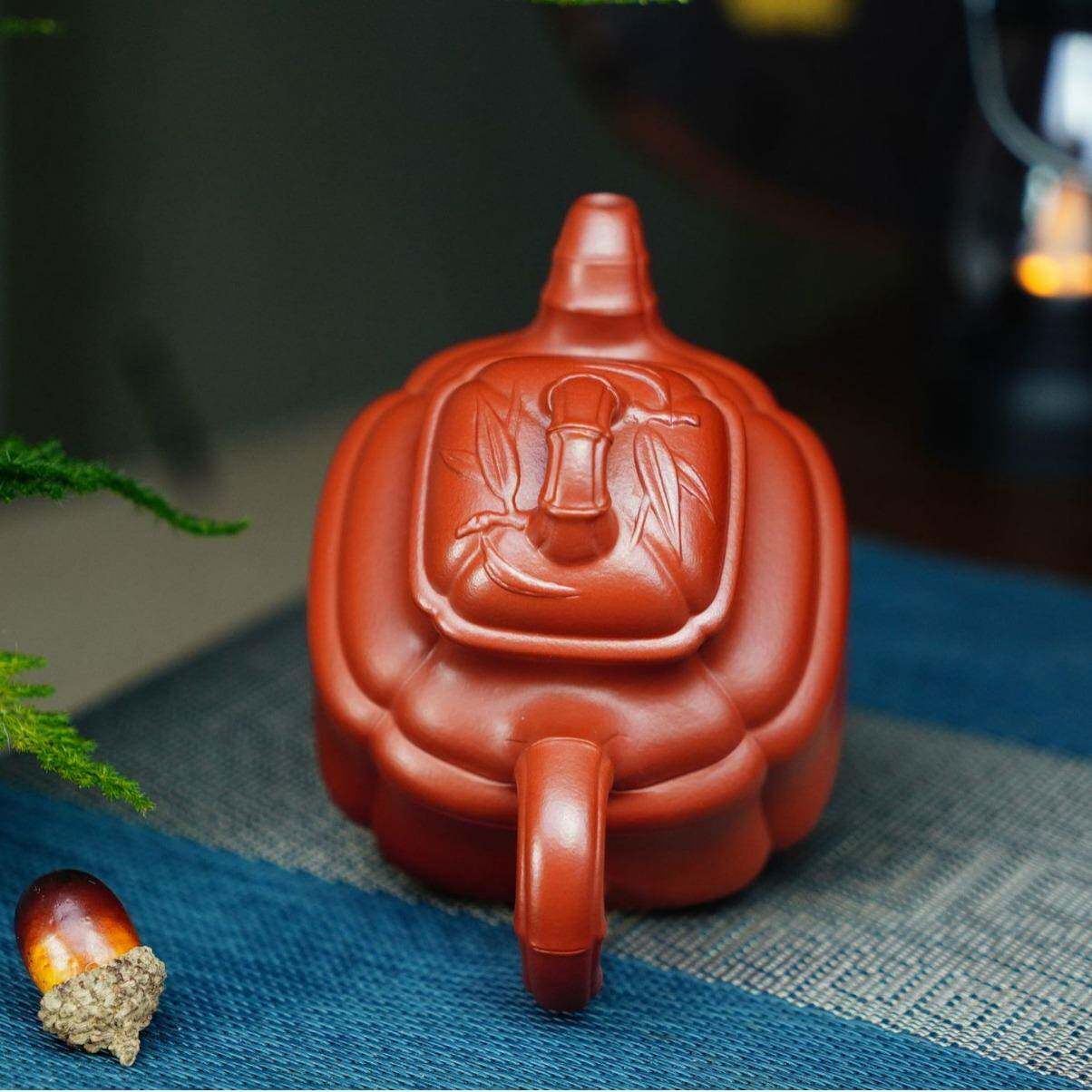 103竹鼎壶竹宜茶兴紫砂茶壶具茶道名家纯手工贴叶壶茶器陶器原矿
