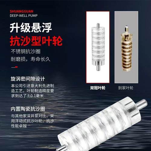 家用9深0QJ不锈钢井泵20V高扬程深2水深潜JOM水泵井农用抽水泵厂