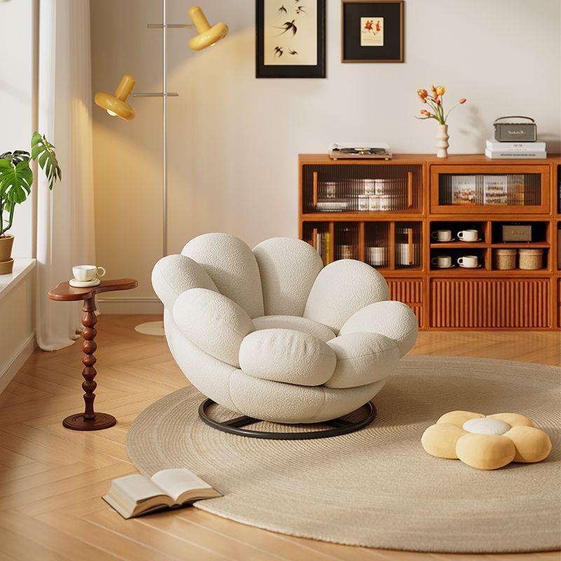 花瓣发懒人发爆款阳台奶油风花朵转椅卧室阳Q8QibYxm台沙沙椅旋椅