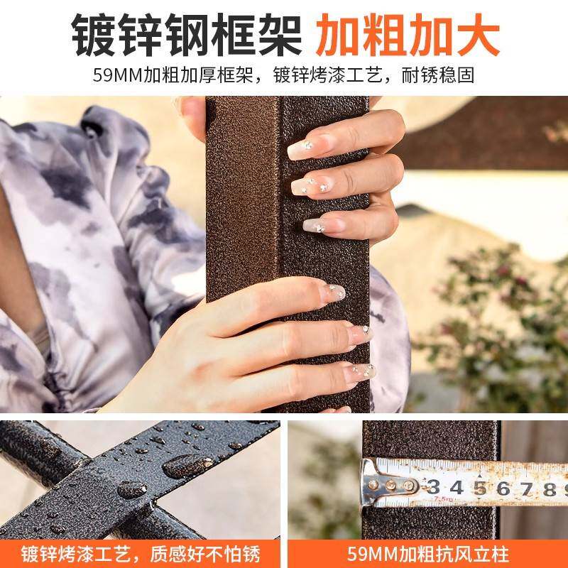 户外秋千 庭院吊椅 床可坐可躺两用秋千椅花园铁艺休闲躺床摇椅