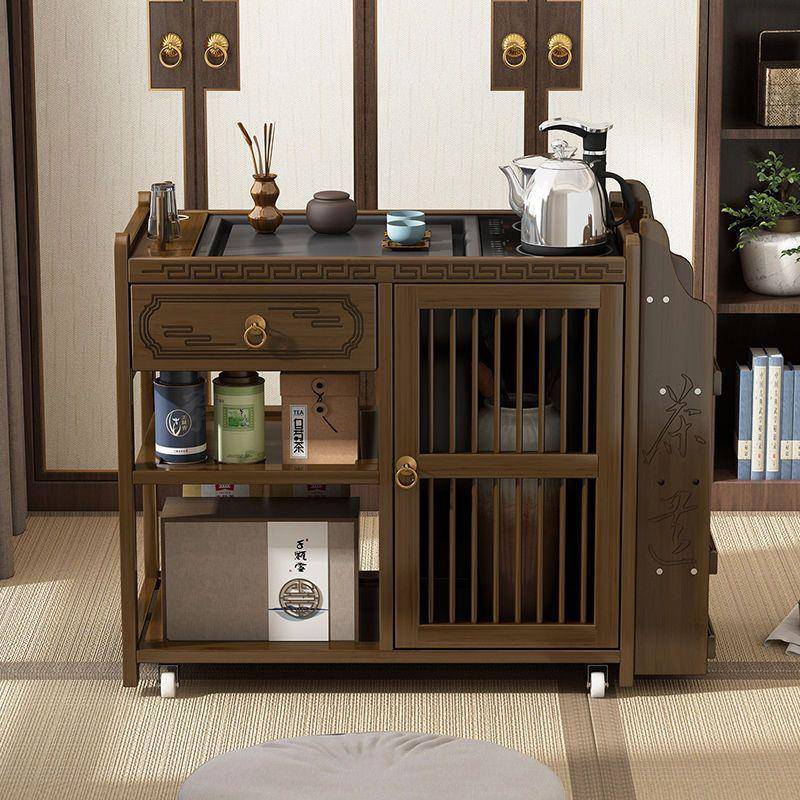 茶移茶动茶车台家泡用小茶台多功能实木茶水柜盘套装一JJB体茶桌