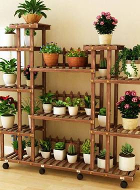 花架子客厅物多层架置架落地花盆架多肉家用室RBA内台实木阳养花