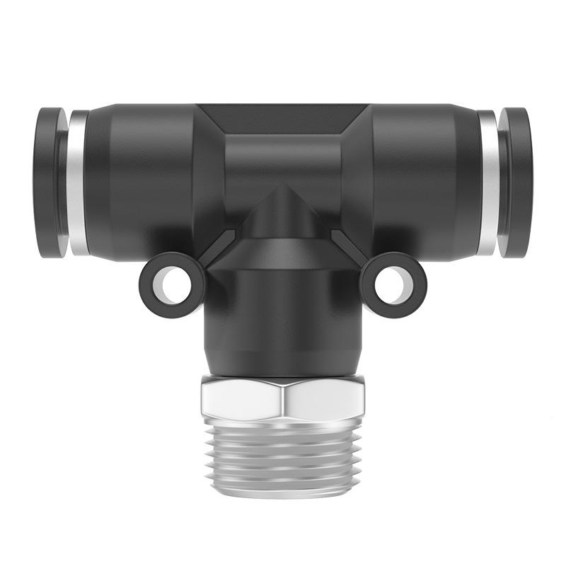 TPM朝日BNW气动气管速快T型通快插螺纹外三丝-接头PBT4-M5/6-01/8