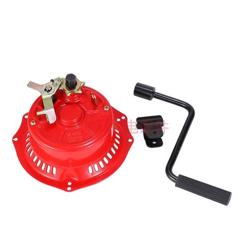 168F抽170F式卧柴油机水HKB机水泵配件大全免拉启动器手摇易起动