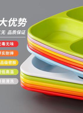 密胺餐具餐盘分隔商餐料盘仿瓷塑食堂餐厅饭店多TNR格套餐快饭盘