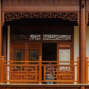 东阳木雕中EXR式 窗户玄关格栅隔花屏风背景 门仿古窗实木格断老式