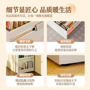 钢制梳妆台卧室斗柜小户型书桌床尾柜新款梳妆台一体化妆台化妆桌