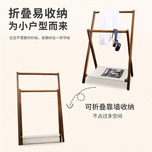 实木落架地挂架家用卧室小型多功能衣衣帽简易E272客厅收纳物架置