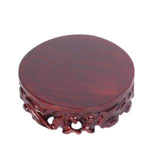 A003圆形实木奇石底座玉石石头木座子根雕摆件工T艺品鱼缸座可挖