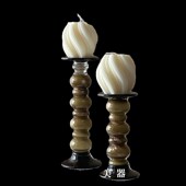 归缶流金时代手工琉璃烛台客厅玄关高级感.中古风摆件