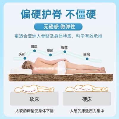 兴成床垫椰棕垫WDI硬垫大子1.8十名乳胶m家用天然环保牌棕榈薄款