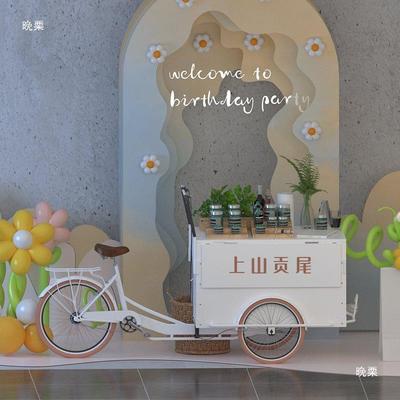 架景区移餐车221三轮摆摊倒骑动驴美陈商摆场花车摊子推车