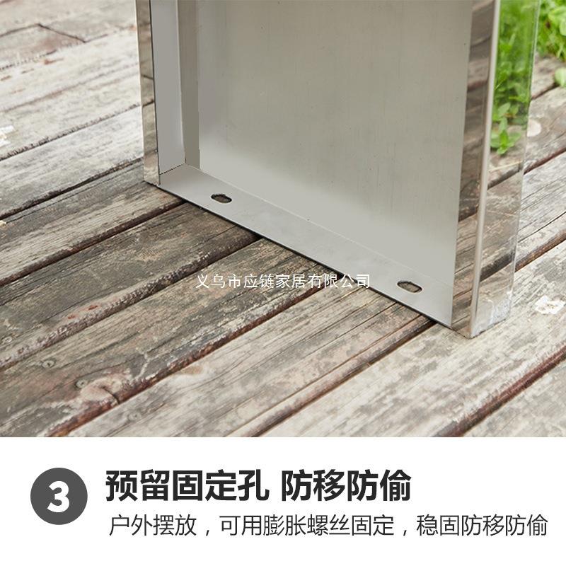 不锈庭院钢广公场露天休息长凳园椅户外椅休闲AL长座椅铁架长条排