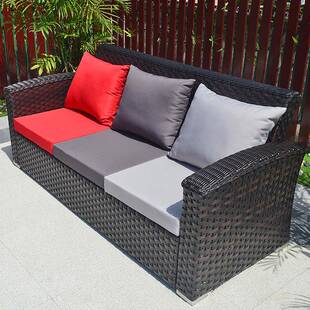 户外防水藤座椅垫软海9-04）坐沙发椅坐垫套包露天卡座长椅凳高密