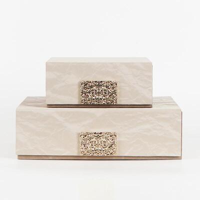 意式简约售楼高处衣帽ERB间中古收轻纳盒摆件奢装饰储物盒陈档软