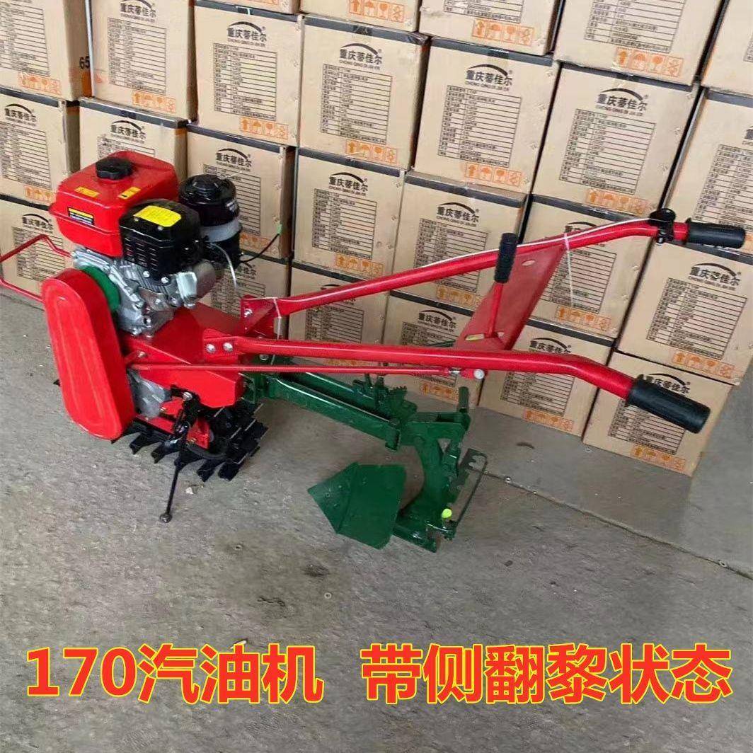 新款链轨式开沟翻地机微耕机小型多功能翻土开沟除草施肥一体机
