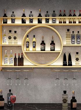 艺架壁挂铁式酒柜置物架子红酒展酒示架客酒厅吧餐厅装IHM饰挂墙