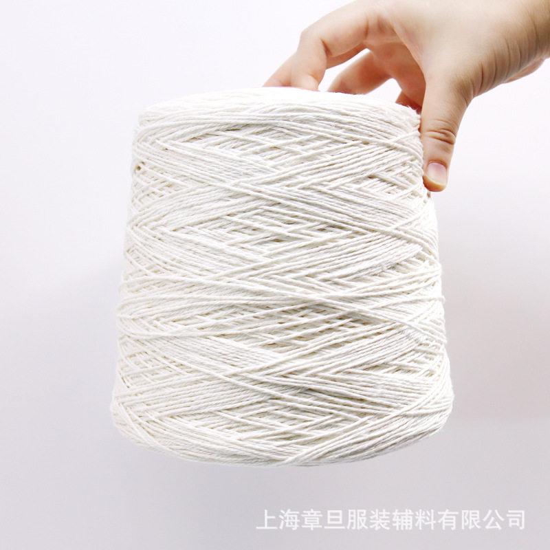 3股白色亚麻手工编织绳