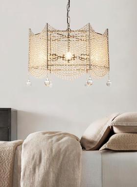厂家直供式乡村水晶吊灯厅卧室灯客厅餐水87785美晶个性创业田园