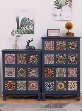 美式实木斗柜屉式收抽纳39100柜客厅层储物柜阳台多物柜卧置室彩