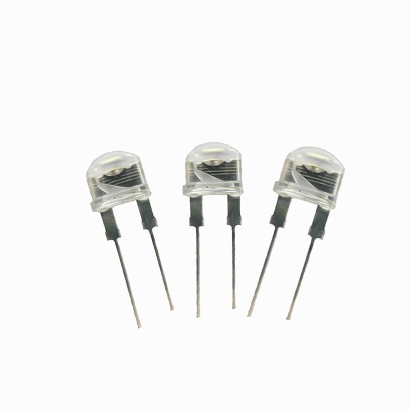 发光二极管f8草直帽白灯0.55w大功率led灯珠8mm白光1582冷0.7w暖