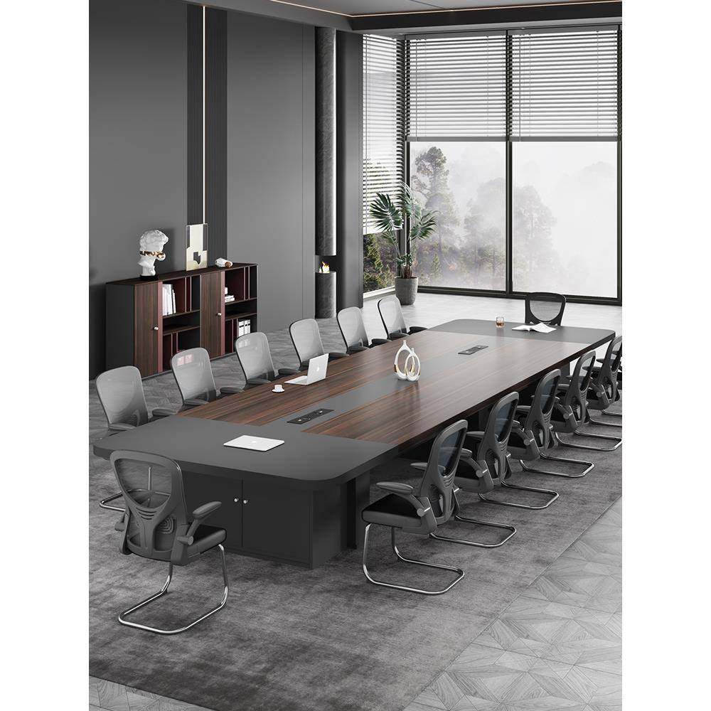 小会议桌长桌简约FKX-HYZ-现大型板式长方会议室形洽谈桌代椅组合