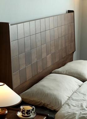 北美木黑胡桃床全实木木IRK悬浮床现代约日简式原樱桃木榻榻米双