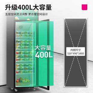 幼兒園學(xué)校商用留樣柜便利店立式 單門大容量冷藏展示柜帶鎖
