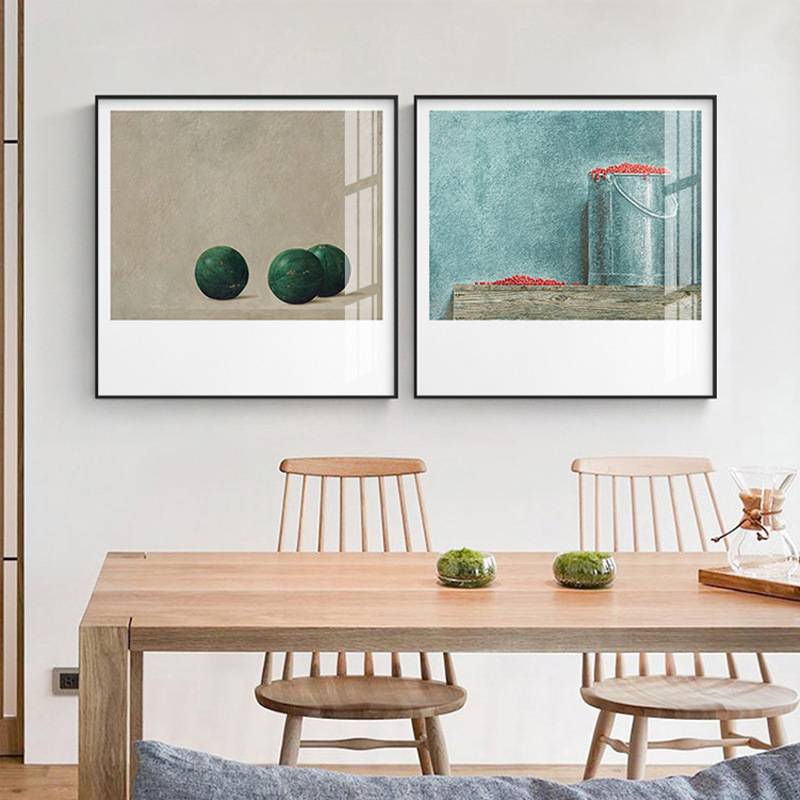 国外餐厅装饰画正方形水果复古壁画玄关过道挂画饭厅墙面装饰墙画图片