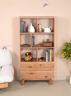 客物厅置旁柜沙发卧室边柜实木办公室书书柜书架储物柜房20240408