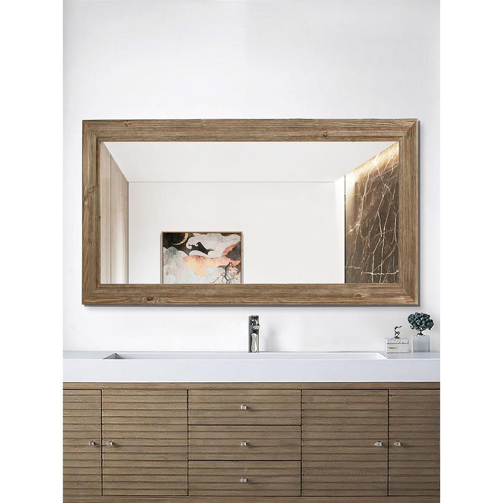 c726复s古挂实木装柜饰镜风格化妆镜斗镜壁墙浴室镜卫生间大镜子