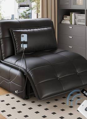 电轻奢懒型人CVF发可坐可躺简约卧室客厅大小户单双人智能沙动沙