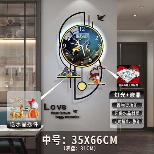 工厂钟表挂钟客厅创意202简约现AADD-CDE代大气家用尚挂时墙网时