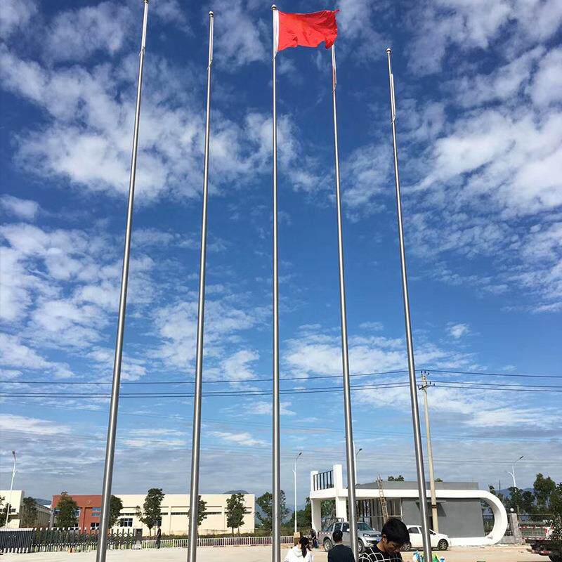 室外不锈钢动升手旗杆锥定制形旗杆旗手摇广场广告杆定制
