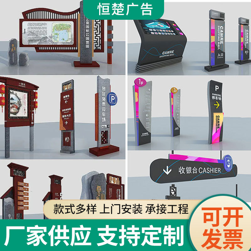 不锈钢异形铁艺景区导视牌