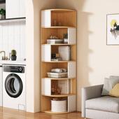 柜墙角书架置物架家用地靠三角TOD角柜子落拐角书墙柜卧室角落转