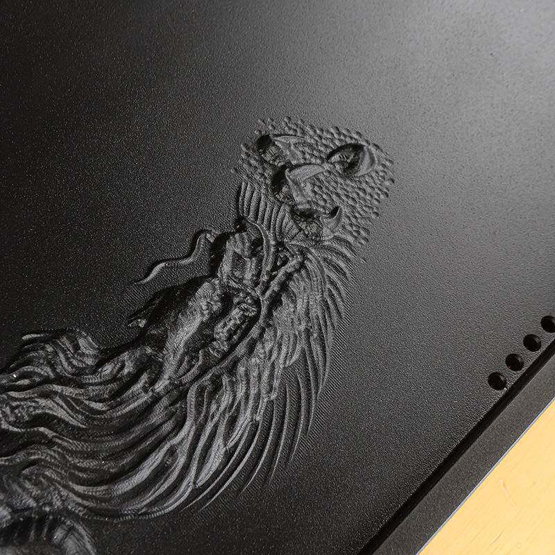 天乌金石茶盘VVX家用0225新然款浮雕茶台茶海客厅高功夫一档体茶