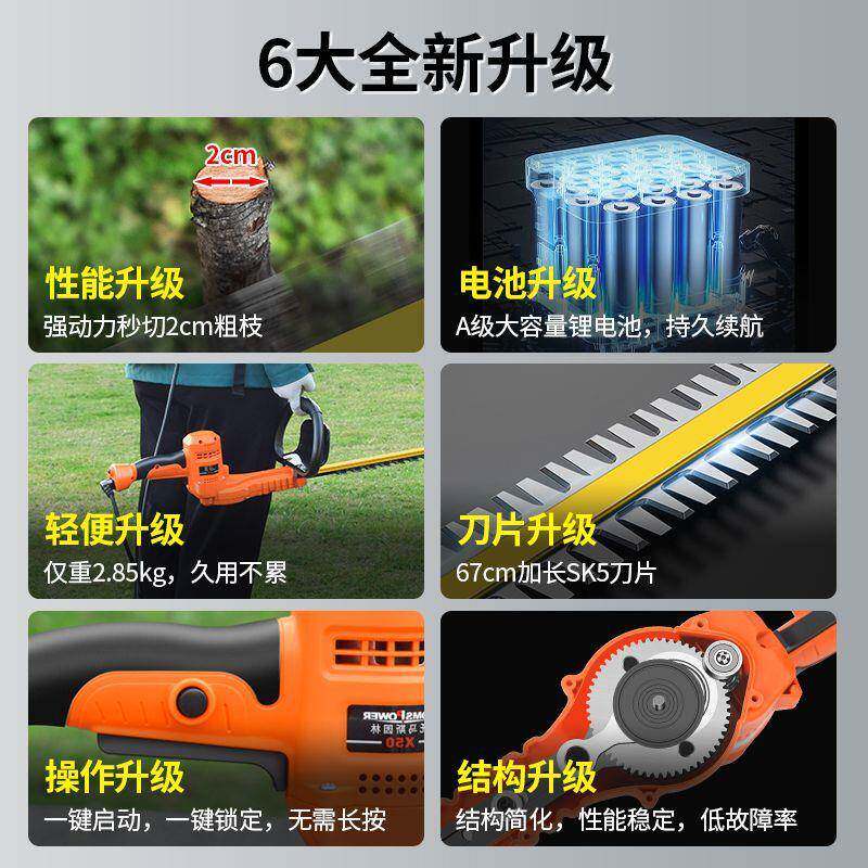 绿电充电式绿化动机修剪542机园林篱剪茶机茶树灌木树球修枝机篱