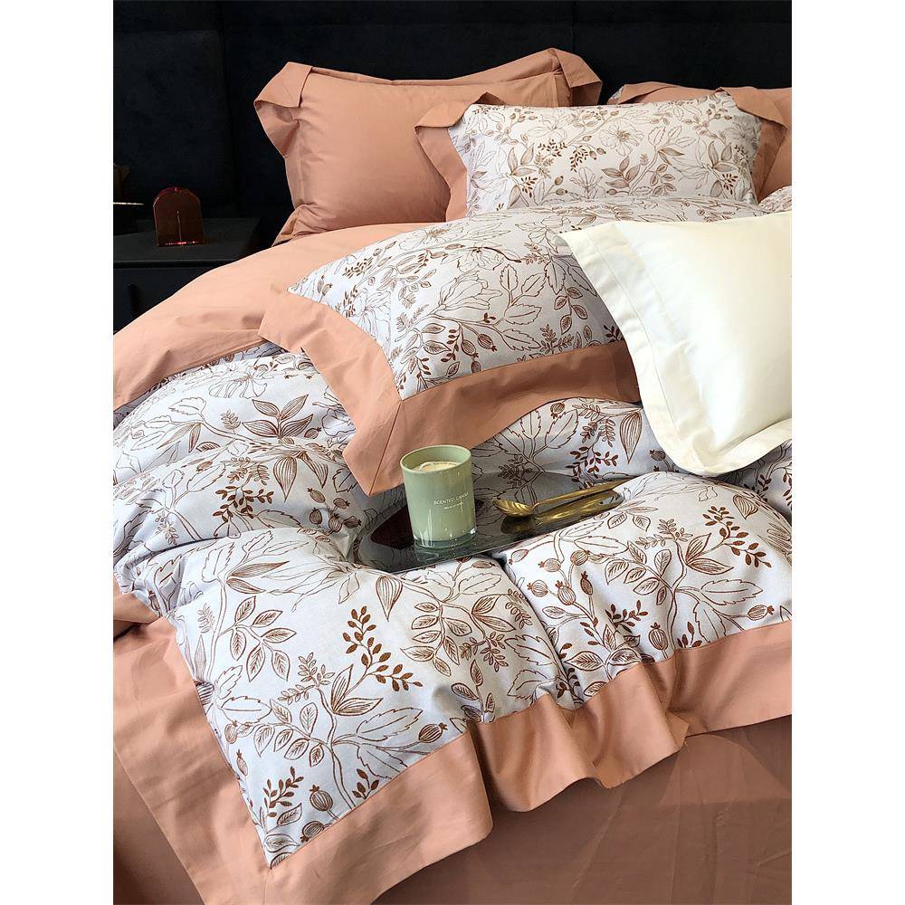 秋冬RKA加田厚磨毛纯棉四件套全棉肤软园风亲数码印花床单柔被套