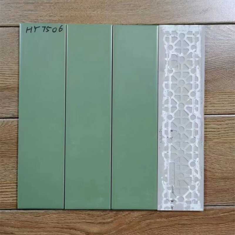 全瓷长条瓷砖纯色75x300哑光橄榄绿棕红色墙砖卫生间吧台餐厅厨房