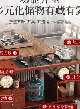 移动桌家小茶台烧水壶一茶体茶用水XIH柜发边茶沙几阳台茶车茶具