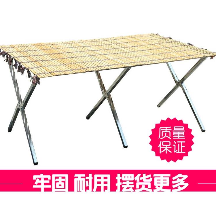 夜摆摊桌子示市ASO架地摊折叠货架竹席摆一秒收摊摊位桌便展携