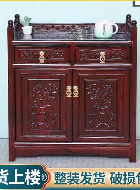 柜茶桌茶台边柜茶柜水FLM柜茶柜实木物柜厨房储物玄关柜酒餐边置