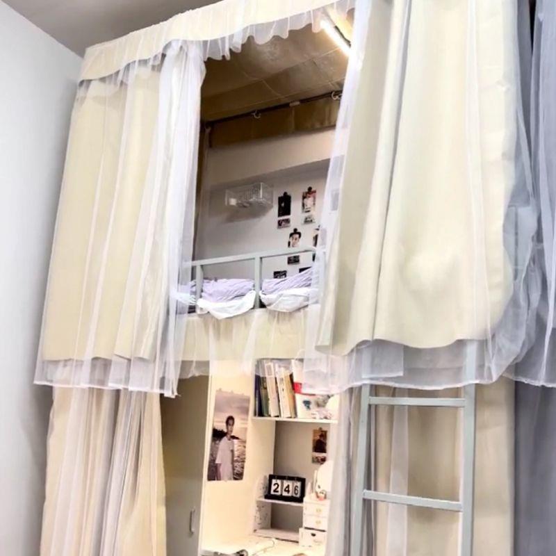 学床厂家直供帘上铺女生宿舍生女遮挡蚊帐一体式强遮光子帘下帘铺