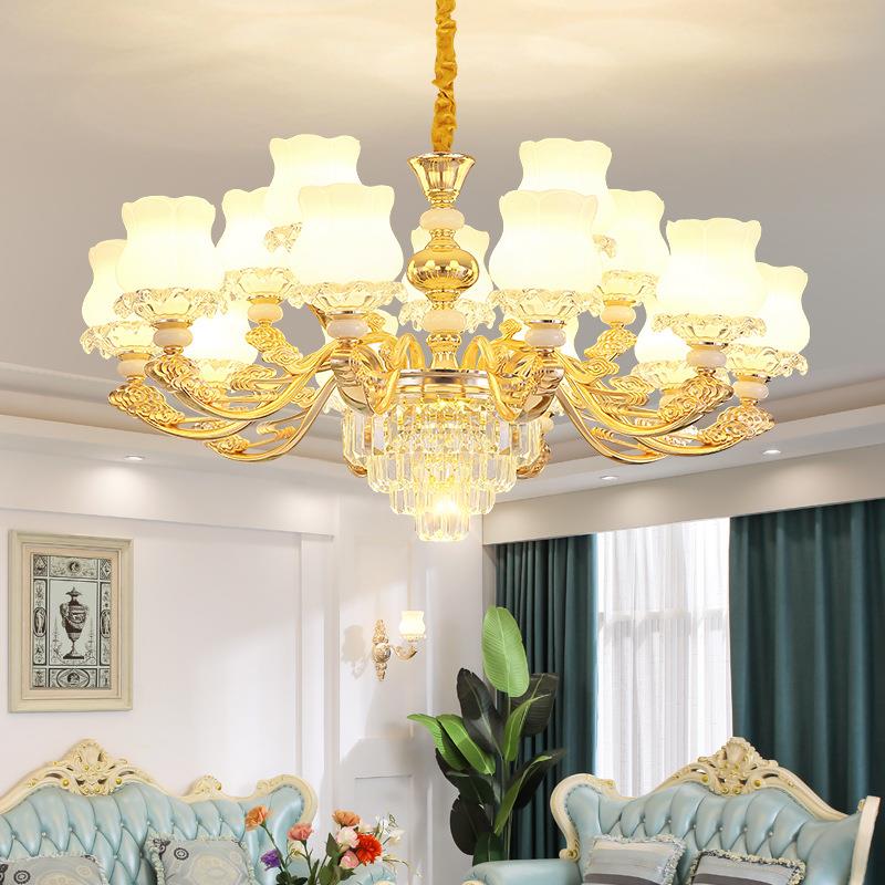 2020代新厅款欧式轻奢水气晶吊灯客436大灯具餐厅卧室简约现灯饰