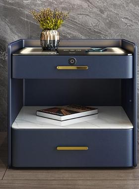 简多约现代轻奢智能床头柜ETQ功能电整装三灯色无线充密码锁音响